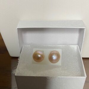 Genuine Pearl Stud Earrings